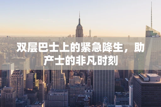 双层巴士上的紧急降生，助产士的非凡时刻