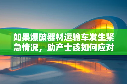 如果爆破器材运输车发生紧急情况，助产士该如何应对？