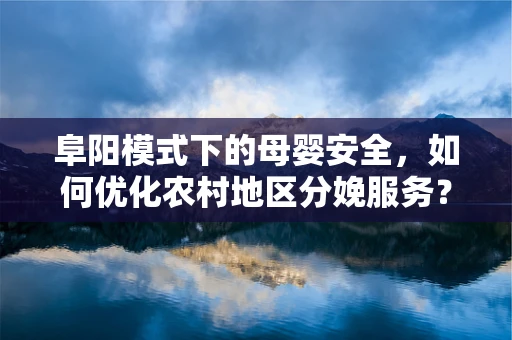 阜阳模式下的母婴安全，如何优化农村地区分娩服务？