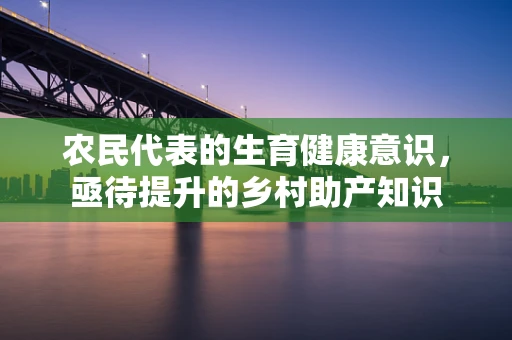 农民代表的生育健康意识，亟待提升的乡村助产知识