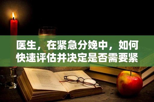 医生，在紧急分娩中，如何快速评估并决定是否需要紧急剖宫产？