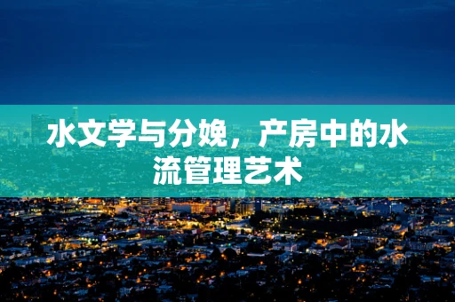 水文学与分娩，产房中的水流管理艺术